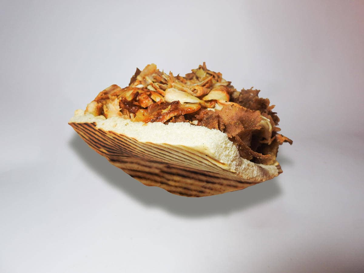 Kebab w bułce tylko mięso